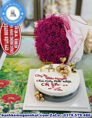 Combo Bánh Kem Và Hoa Tươi 13